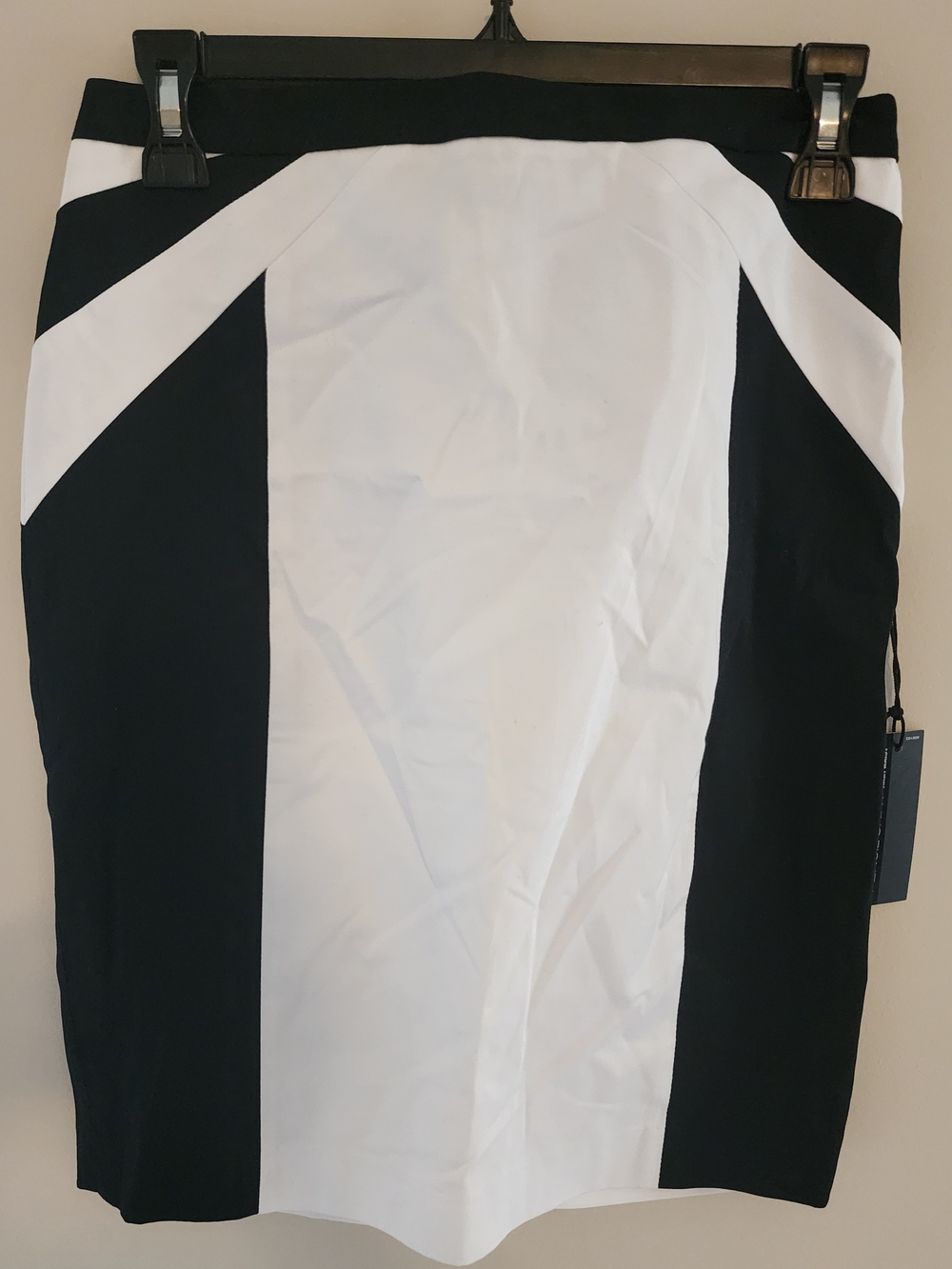 Express High Waist Black & White Colorblock Pencil Skirt